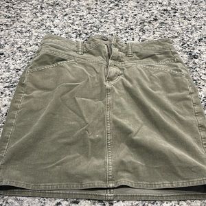 olive green skirt